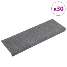   vidaXL 30 db világosszürke öntapadó lépcsőszőnyeg 65x21x4 cm