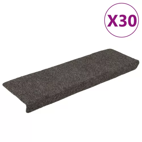 vidaXL 30 db antracitszürke öntapadó lépcsőszőnyeg 65x21x4 cm
