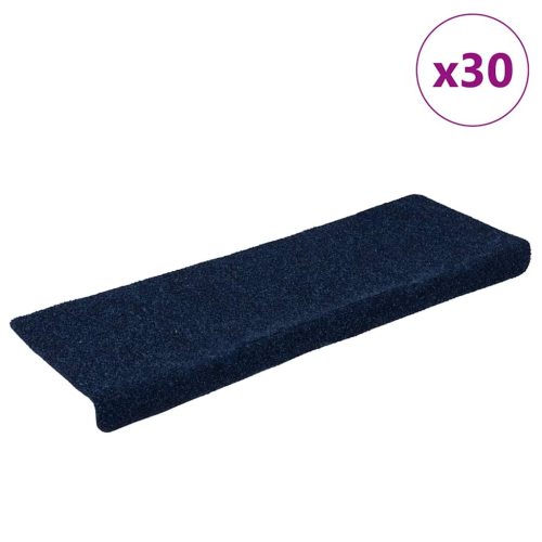 vidaXL 30 db tengerészkék öntapadó lépcsőszőnyeg 65x21x4 cm