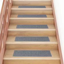   vidaXL öntapadós lépcsőszőnyegek 30 db 76 x 20 cm világosszürke téglalap alakú