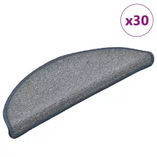   vidaXL 30 db világosszürke és kék lépcsőszőnyeg 56x17x3 cm