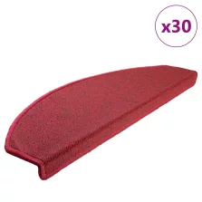 vidaXL 30 db bordeaux piros lépcsőszőnyeg 65x24x4 cm