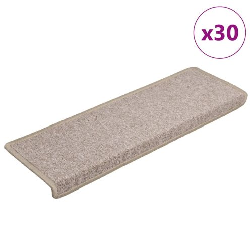 vidaXL 30 db tópszínű lépcsőszőnyeg 65x21x4 cm