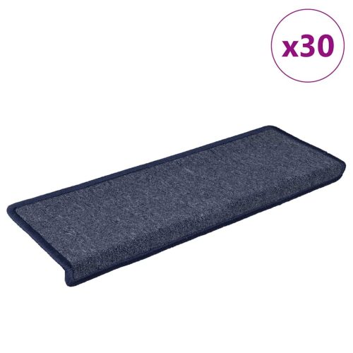 vidaXL 30 db szürke és kék lépcsőszőnyeg 65 x 21 x 4 cm