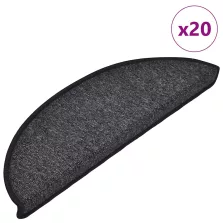   vidaXL 20 db antracitszürke félkör alakú lépcsőszőnyeg 56 x 17 x 3 cm