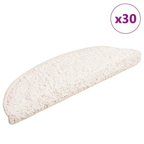 vidaXL 30 db fehér lépcsőszőnyeg 56x17x3 cm