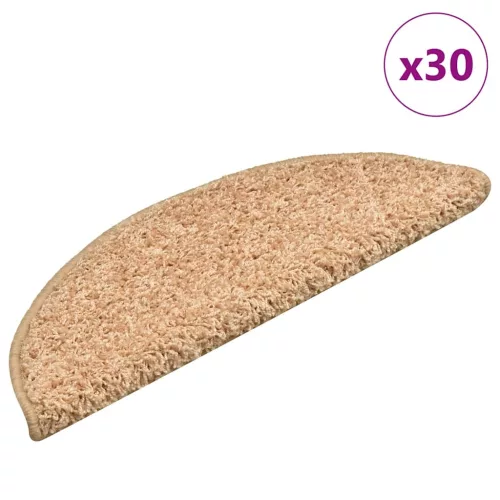 vidaXL 30 db aranyszínű lépcsőszőnyeg 56x17x3 cm