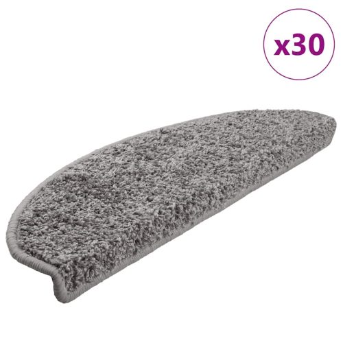 vidaXL 30 db szürke lépcsőszőnyeg 65 x 21 x 4 cm