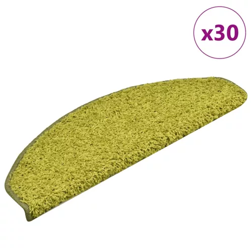 vidaXL 30 db zöld lépcsőszőnyeg 65 x 21 x 4 cm