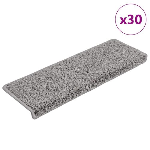 vidaXL 30 db szürke lépcsőszőnyeg 65 x 21 x 4 cm