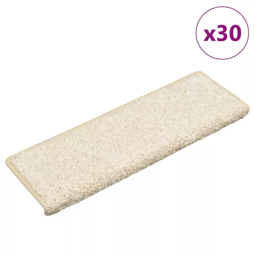 vidaXL 30 db fehér lépcsőszőnyeg 65 x 21 x 4 cm