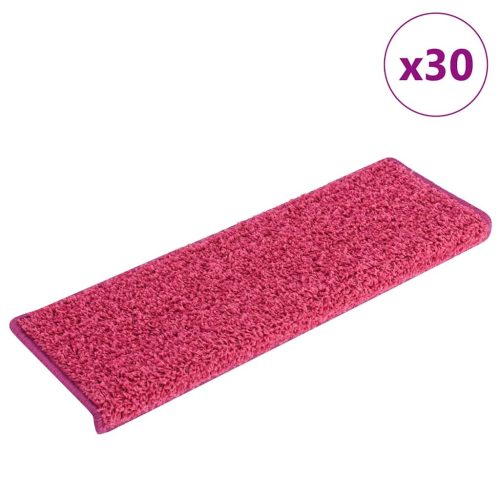 vidaXL 30 db rózsaszínű lépcsőszőnyeg 65 x 21 x 4 cm