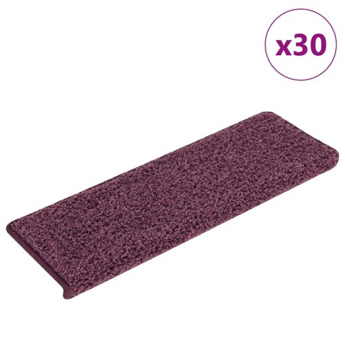 vidaXL 30 db sötétlila lépcsőszőnyeg 65x21x4 cm