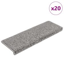 vidaXL 20 db szürke lépcsőszőnyeg 65 x 21 x 4 cm