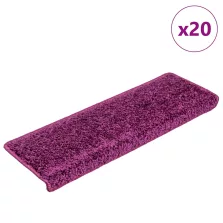   vidaXL 20 db lépcsőszőnyeg 65 x 21 x 4 cm lila téglalap alakú széllel