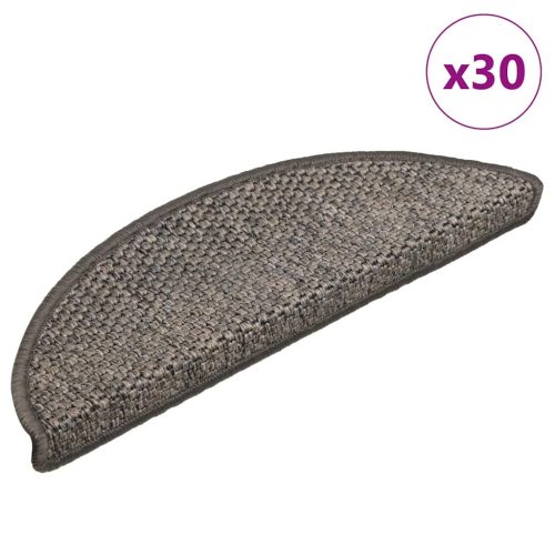 vidaXL 30 db lépcsőszőnyegek öntapadós szizál kinézetű 56x17x3 cm