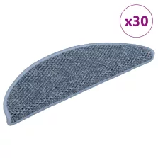   vidaXL 30 db kék lépcsőszőnyegek öntapadós szizál kinézetű 56x17x3 cm
