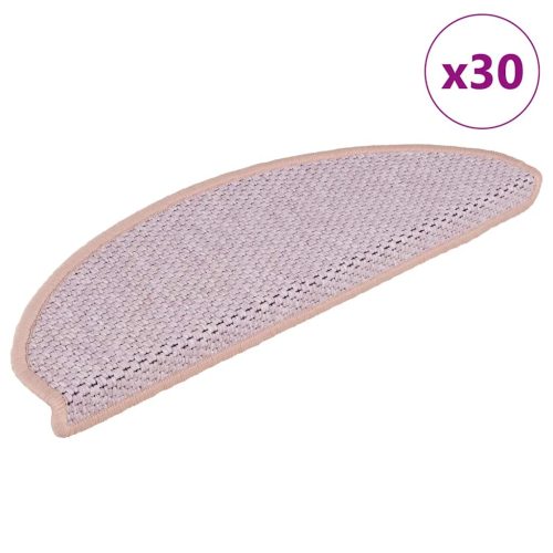 vidaXL 30 db piros lépcsőszőnyegek öntapadós szizál kinézetű 56x17x3cm