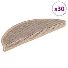   vidaXL 30 db lépcsőszőnyegek öntapadós szizál kinézetű 56x17x3 cm