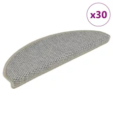   vidaXL 30 db lépcsőszőnyegek öntapadós szizál kinézetű 65x21x4 cm