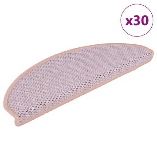 vidaXL 30 db piros lépcsőszőnyegek öntapadós szizál kinézetű 65x21x4cm