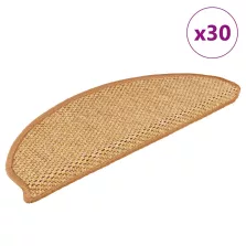   vidaXL 30 db lépcsőszőnyegek öntapadós szizál kinézetű 65x21x4 cm