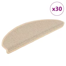   vidaXL 30 db lépcsőszőnyegek öntapadós szizál kinézetű 65x21x4 cm