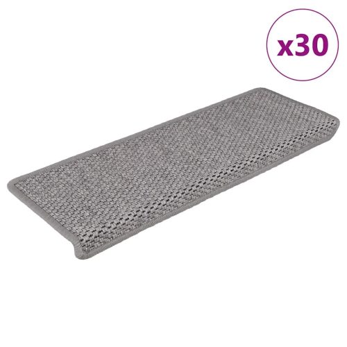 vidaXL 30 db lépcsőszőnyegek öntapadós szizál kinézetű 65x21x4 cm