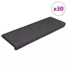   vidaXL 30 db lépcsőszőnyegek öntapadós szizál kinézetű 65x21x4 cm