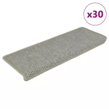   vidaXL 30 db zöld lépcsőszőnyegek öntapadós szizál kinézetű 65x21x4 cm