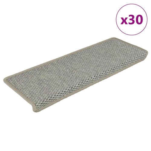 vidaXL 30 db zöld lépcsőszőnyegek öntapadós szizál kinézetű 65x21x4 cm