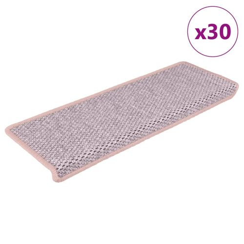 vidaXL 30 db piros lépcsőszőnyegek öntapadós szizál kinézetű 65x21x4cm