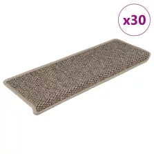   vidaXL 30 db lépcsőszőnyegek öntapadós szizál kinézetű 65x21x4 cm