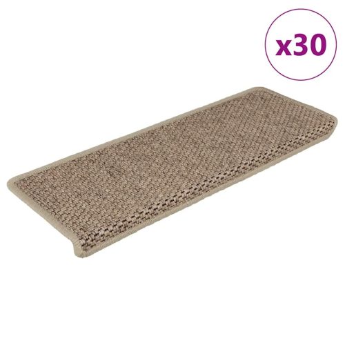 vidaXL 30 db lépcsőszőnyegek öntapadós szizál kinézetű 65x21x4 cm