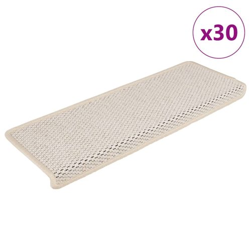 vidaXL 30 db lépcsőszőnyegek öntapadós szizál kinézetű 65x21x4 cm