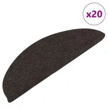   vidaXL 20 db fekete öntapadó lépcsőszőnyeg 65 x 22,5 x 3,5 cm