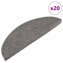   vidaXL 20 db fekete öntapadó lépcsőszőnyeg 56 x 17 x 3 cm