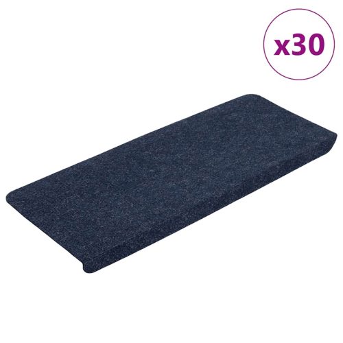 vidaXL 30 db kék öntapadó lépcsőszőnyeg 65x24,5x3,5 cm