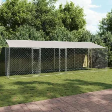 Kutyaketrec Ezüst 800 x 200 x 256 cm Horganyzott acél