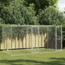 Kutyaketrec Ezüst 400 x 200 x 200 cm Horganyzott acél