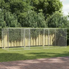 Kutyaketrec Ezüst 600 x 200 x 200 cm Horganyzott acél