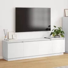 vidaXL TV szekrény leddel Fehér 180 x 38 x 49 cm Faanyag