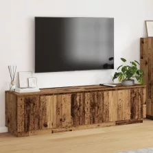   vidaXL TV szekrény LED -es lámpákkal Öreg fa 180 x 38 x 49 cm Faanyag