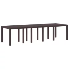 vidaXL Kerti Asztal Barna 300 x 100 x 73 cm polirattan