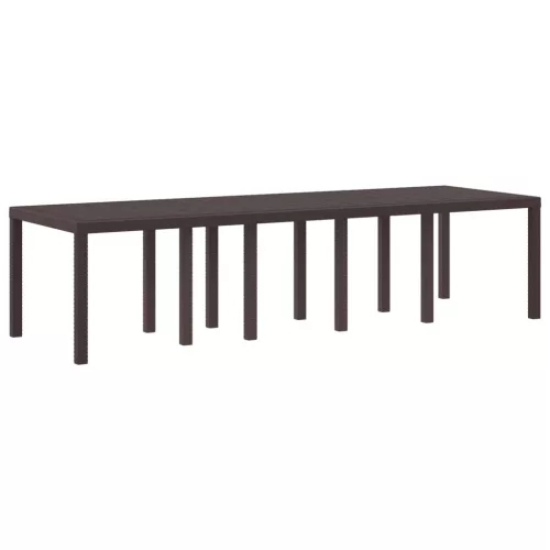 vidaXL Kerti Asztal Barna 300 x 100 x 73 cm polirattan