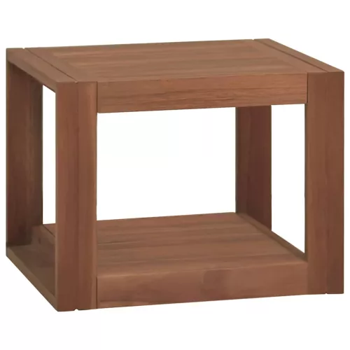 vidaXL tömör tíkfa falra szerelhető fürdőszobaszekrény 45 x 45 x 35 cm