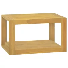   vidaXL tömör tíkfa falra szerelhető fürdőszobaszekrény 60 x 45 x 35 cm