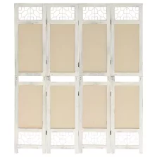 vidaXL 4 paneles krémszínű szövetparaván 140 x 165 cm