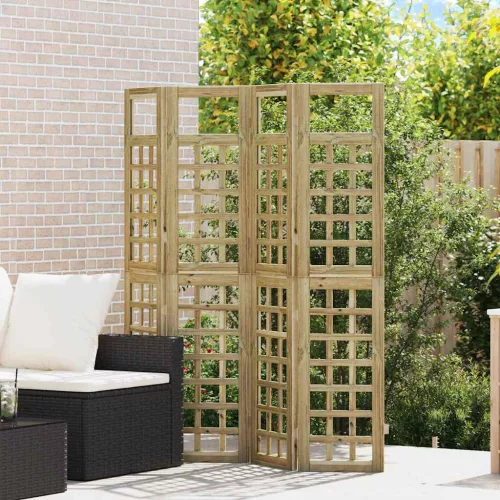 vidaXL Belátásgátló 4 pcs Barna 160 x 180 cm Impregnál szőke fenyő