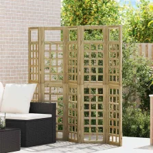   vidaXL Belátásgátló 5 pcs Barna 200 x 180 cm Impregnál szőke fenyő